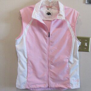 Ladies Pink / White Golf Vest -Medium